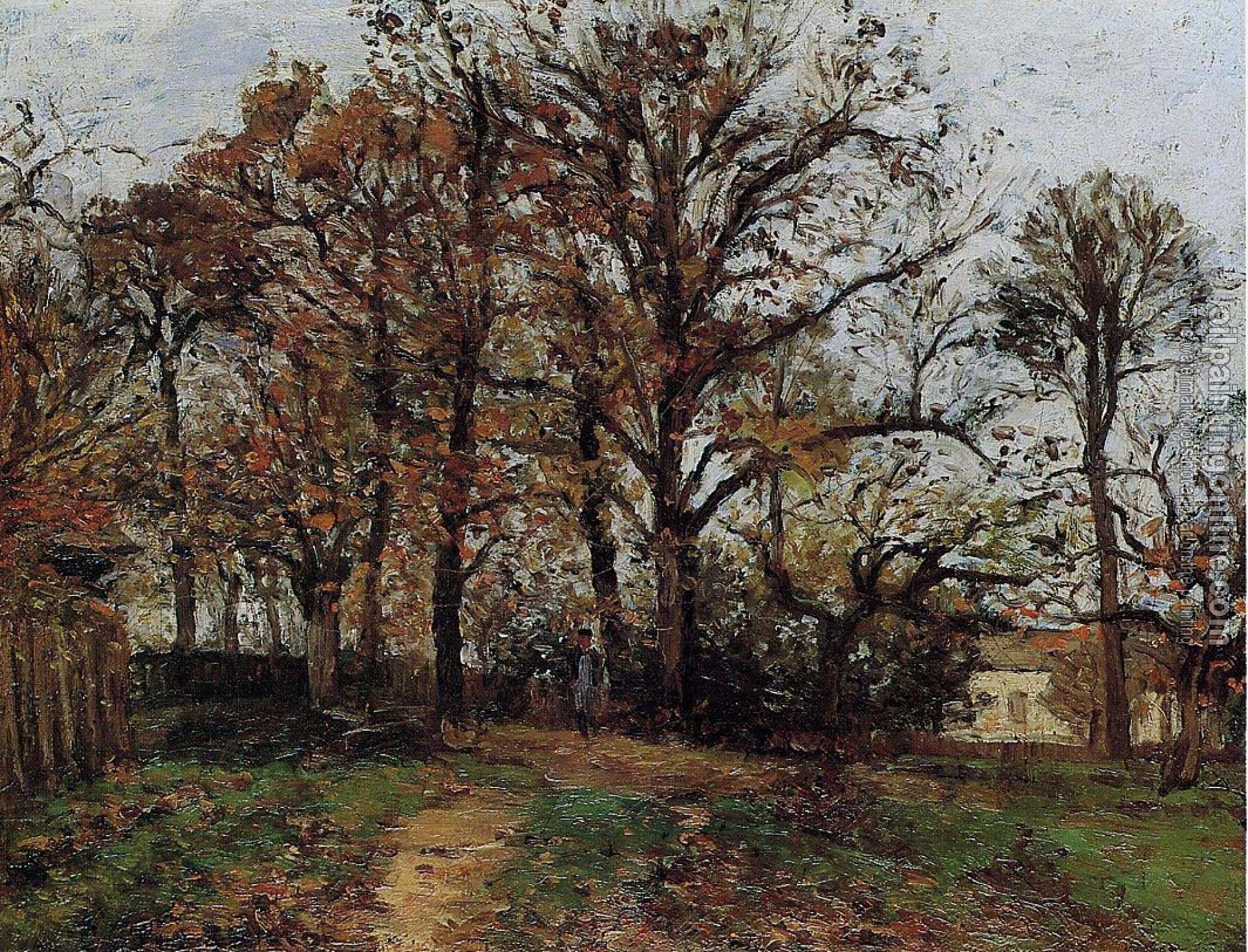 Pissarro, Camille - Trees on a Hill, Autumn, Landscape in Louveciennes